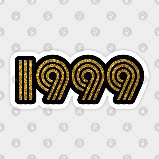 1999 Birth Year Glitter Effect Sticker by Elsie Bee Designs